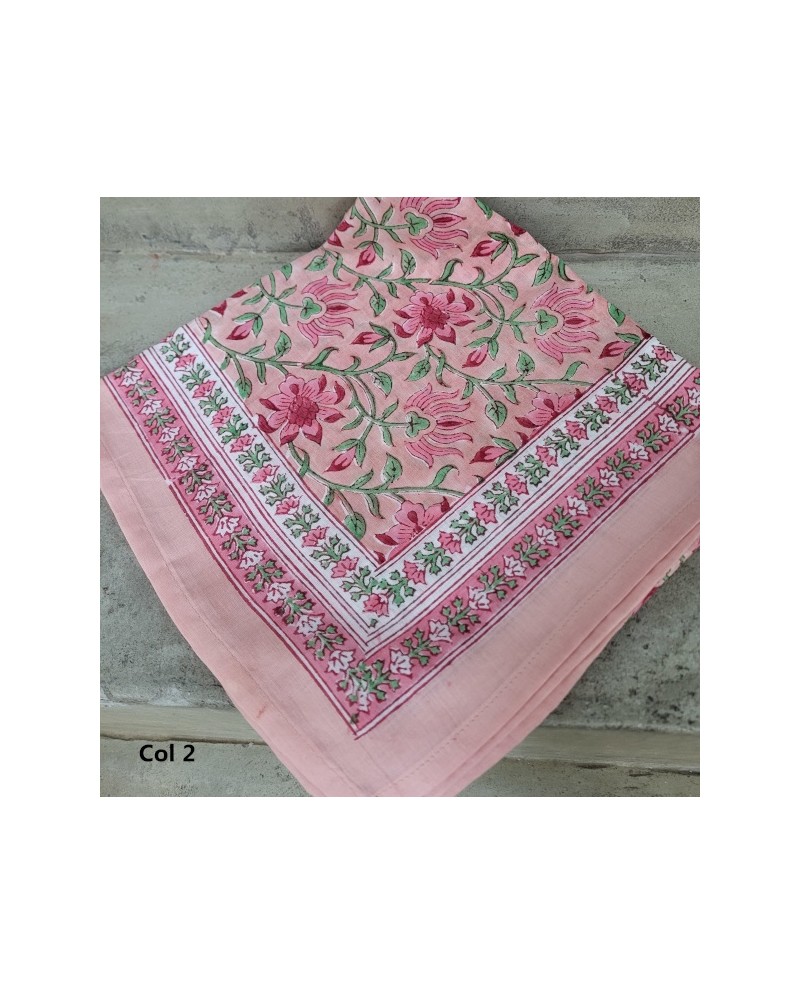 Echarpe imprimé "Block-print" coton