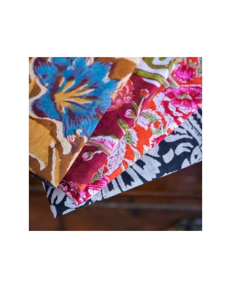 Echarpe imprimé "Block-print" coton