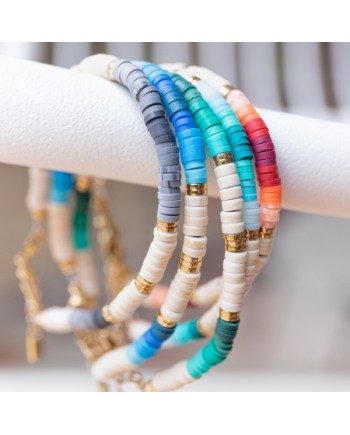 Bracelet perles couleur style "surfer"