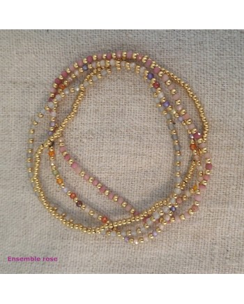 Bracelet fine perles colorées