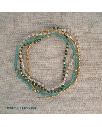 Bracelet fine perles colorées