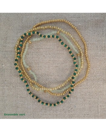 Bracelet fine perles colorées