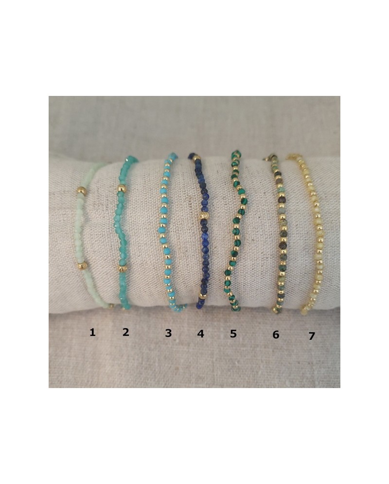 Bracelet fine perles colorées