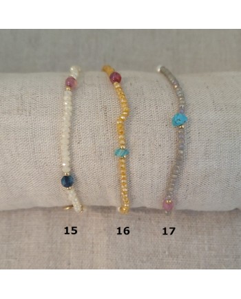 Bracelet fine perles colorées