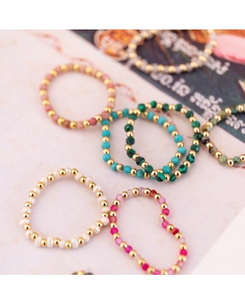 Bagues fine pierres colorées