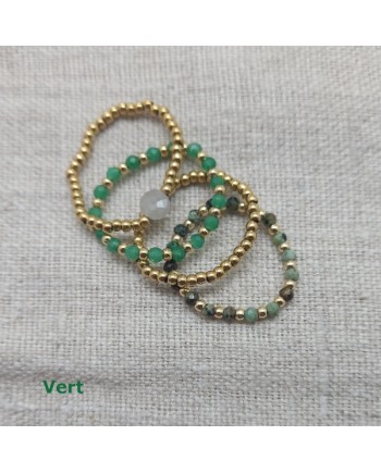 Bagues fine pierres colorées