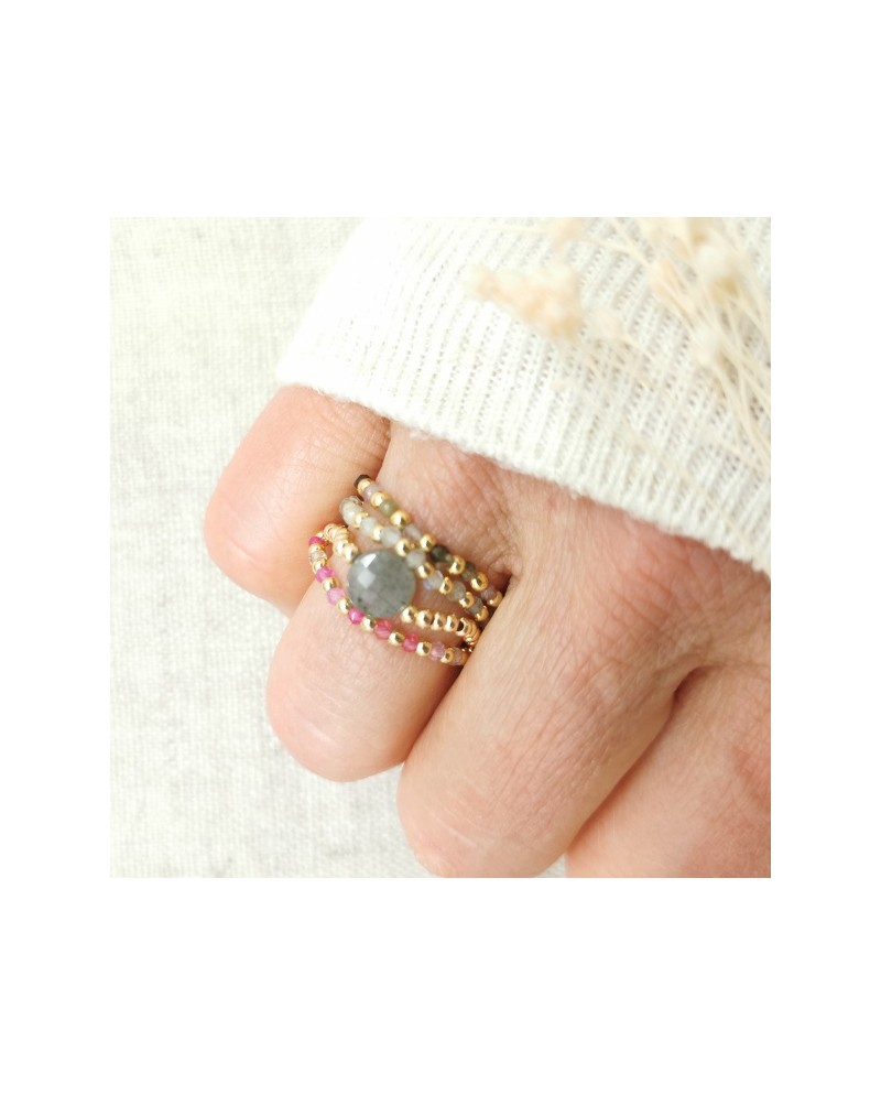 Bagues fine pierres colorées