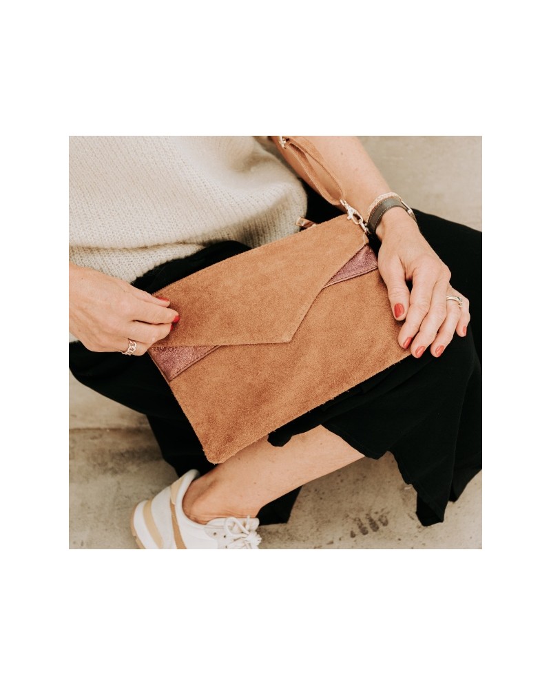 Sac rectangulaire motif doré