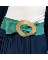 Ceinture large boucle dorée