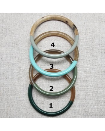 Bracelet jonc rigide en corne buffle