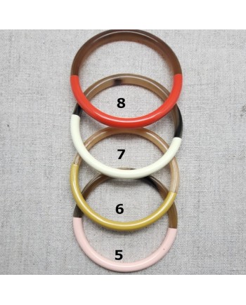 Bracelet jonc rigide en corne buffle