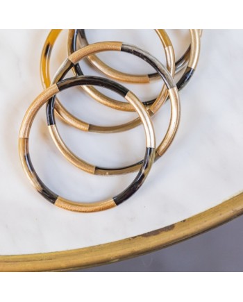 Bracelet jonc rigide en corne buffle