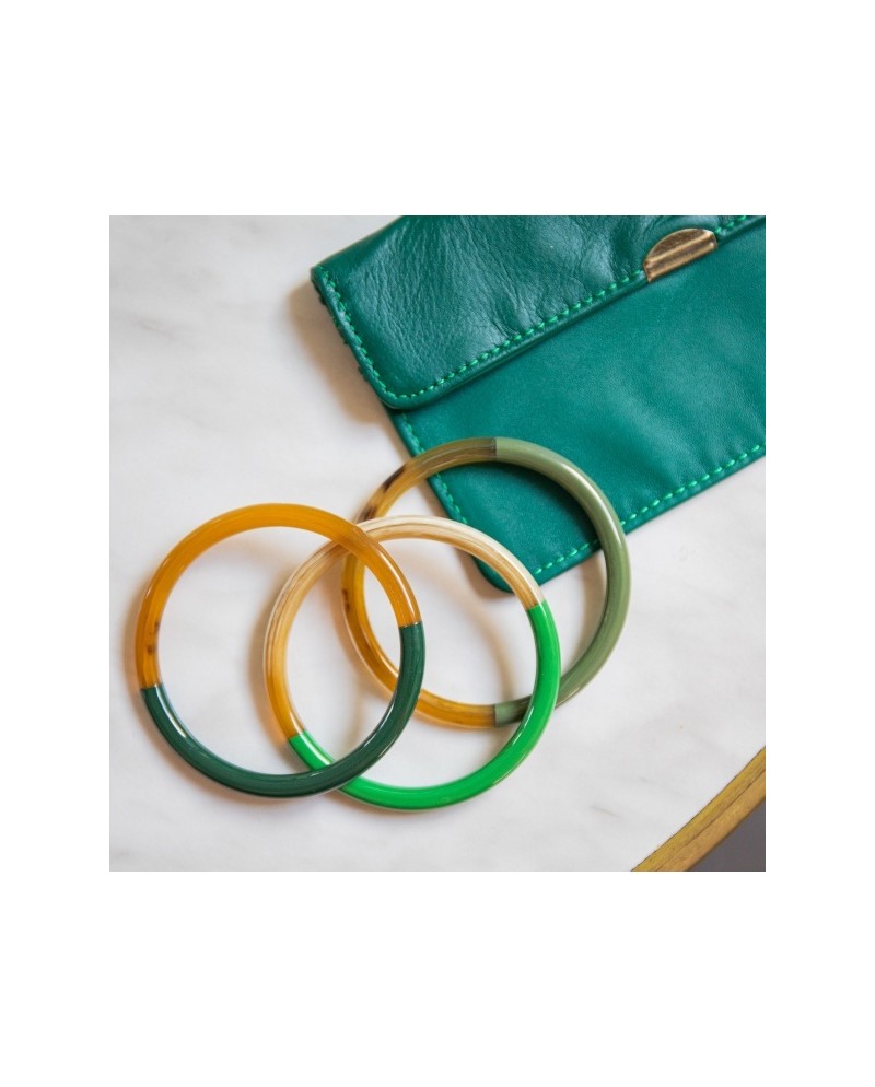 Bracelet jonc rigide en corne buffle