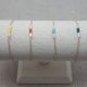 Bracelet chaîne plaqué Or et perles tubes colorées