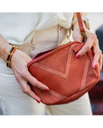 Sac cuir rectangulaire uni bandoulière