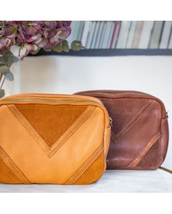 Sac cuir rectangulaire uni bandoulière