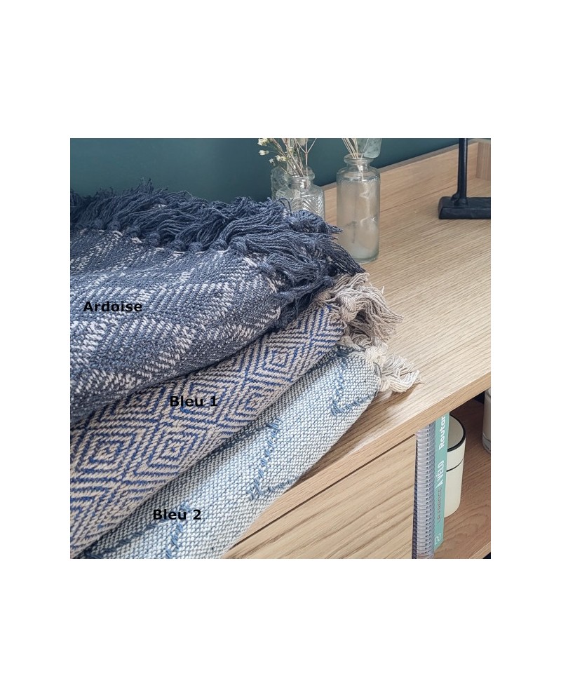 Plaid en coton recyclé