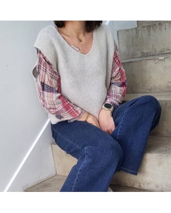 Pull Sans manche col V