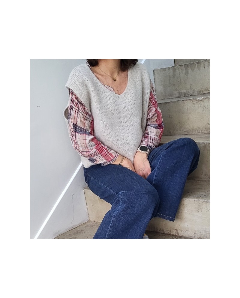 Pull Sans manche col V