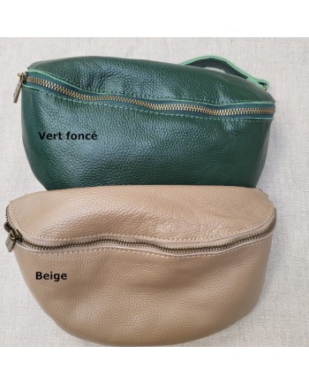 Sac forme Banane en cuir