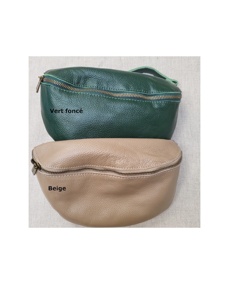 Sac forme Banane en cuir