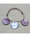 Bracelet breloques gravés en nacres