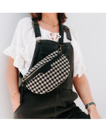 Sac banane motif noir et blanc