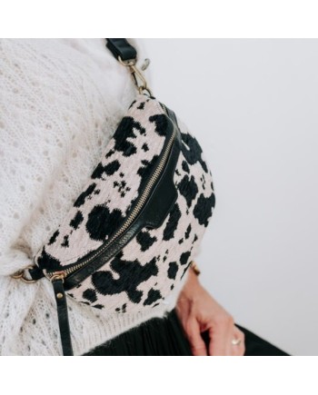 Sac banane motif noir et blanc