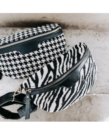 Sac banane motif noir et blanc