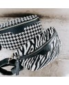 Sac banane motif noir et blanc