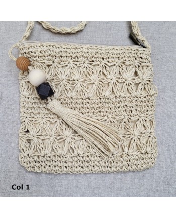 Sac Carré en paille naturelle