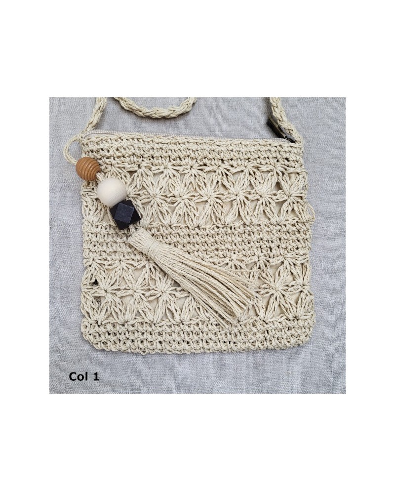 Sac Carré en paille naturelle