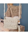 Sac Carré en paille naturelle