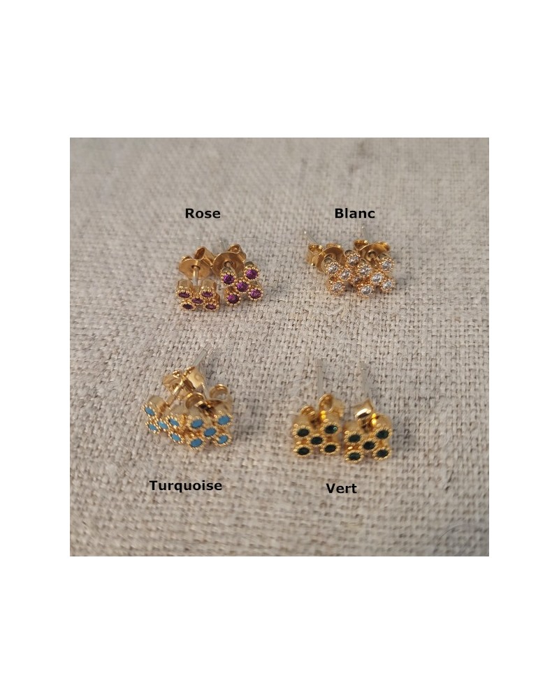 Boucles d'oreilles puces brillantes