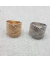 Bague tressée Argent ou Plaqué Or