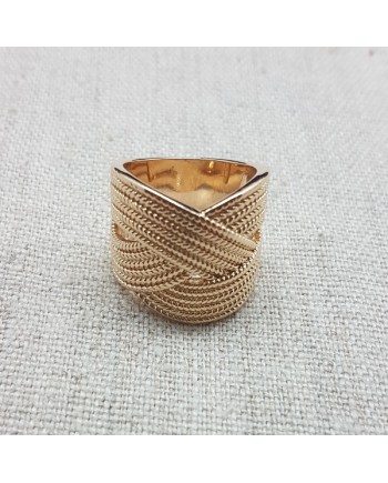 Bague tressée Argent ou Plaqué Or