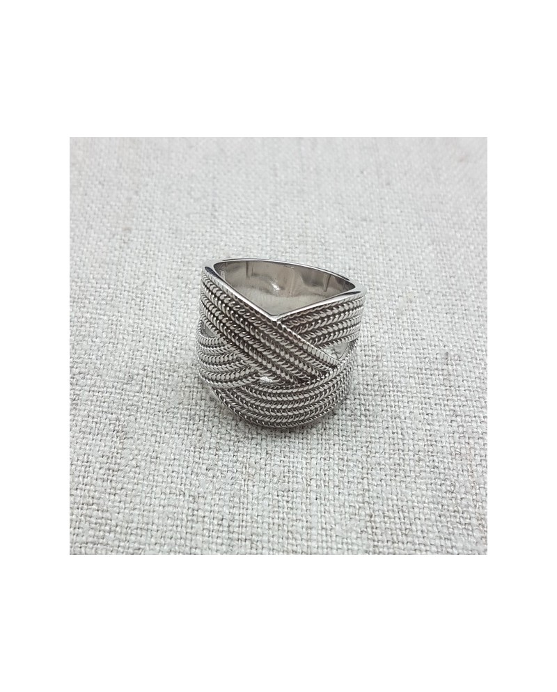 Bague tressée Argent ou Plaqué Or