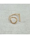 Bague ouverte plaqué Or motif rond