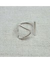 Bague ouverte Argent motif triangle
