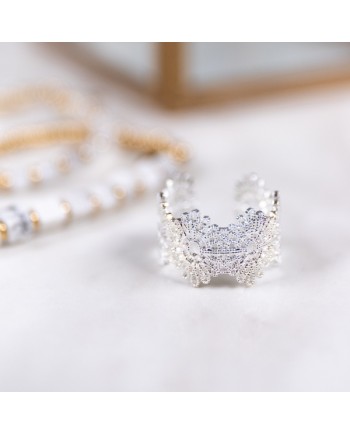 Bague dentelle Argent ou Plaqué Or