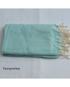 fouta nid d'abeille turquoise