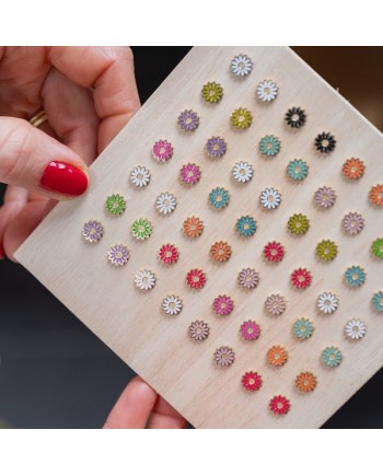 Collier fleur colorés