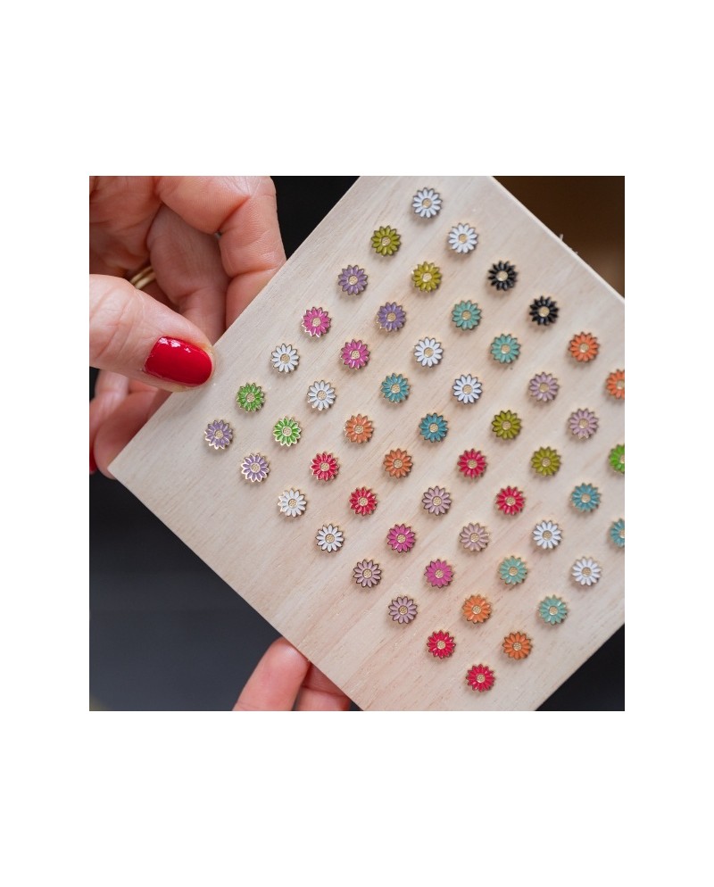 Collier fleur colorés