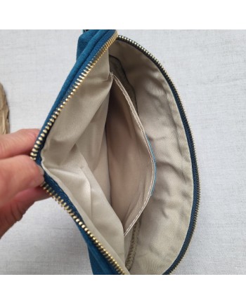 Sac banane peau double zip