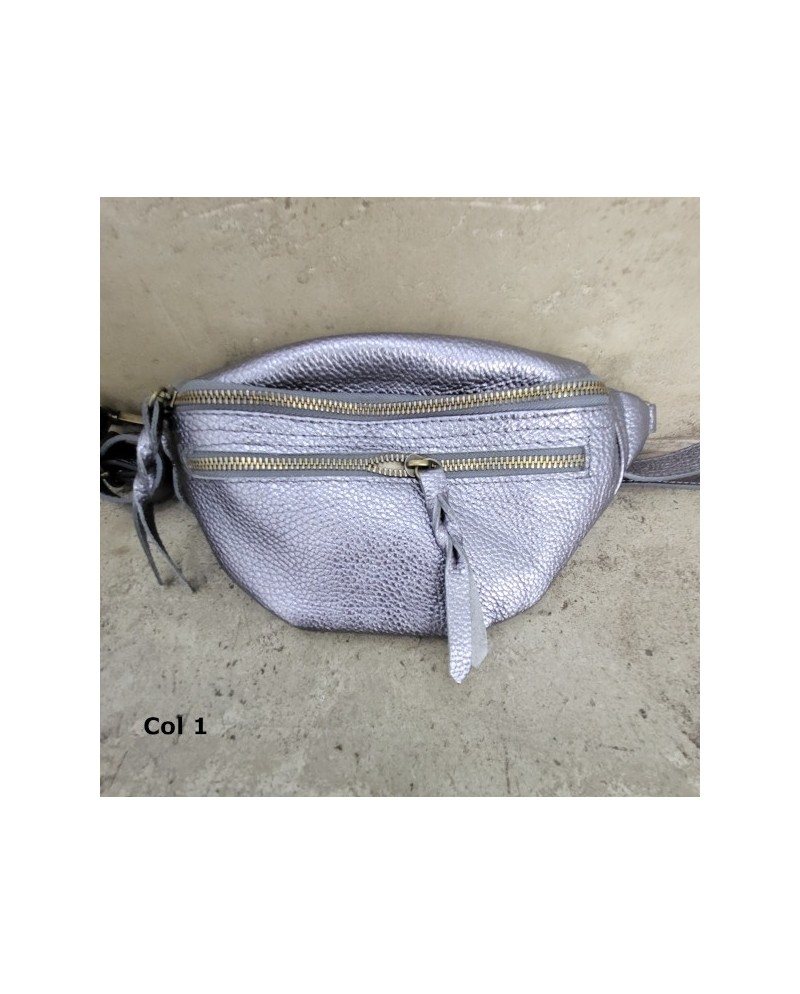 Sac Banane cuir métallisé