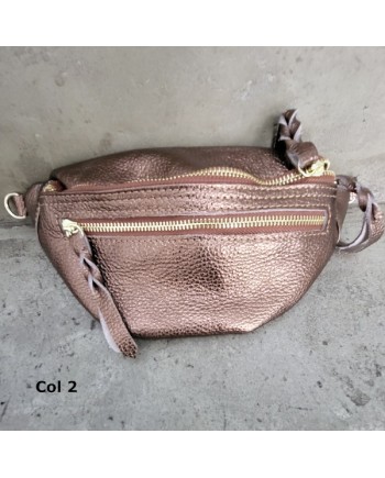 Sac Banane cuir métallisé