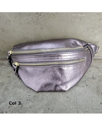 Sac Banane cuir métallisé