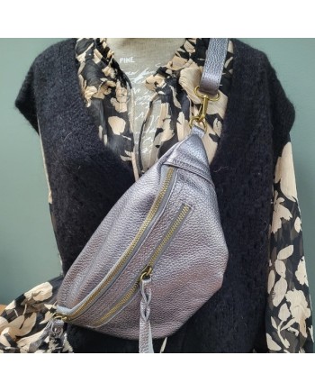 Sac Banane cuir métallisé