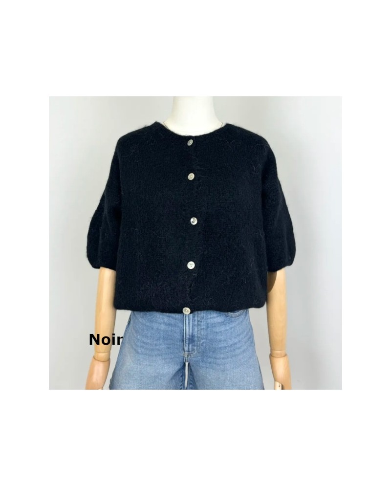 Gilet manche courte col rond
