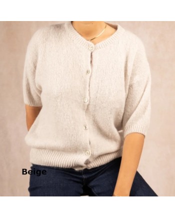 Gilet manche courte col rond